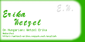 erika wetzel business card